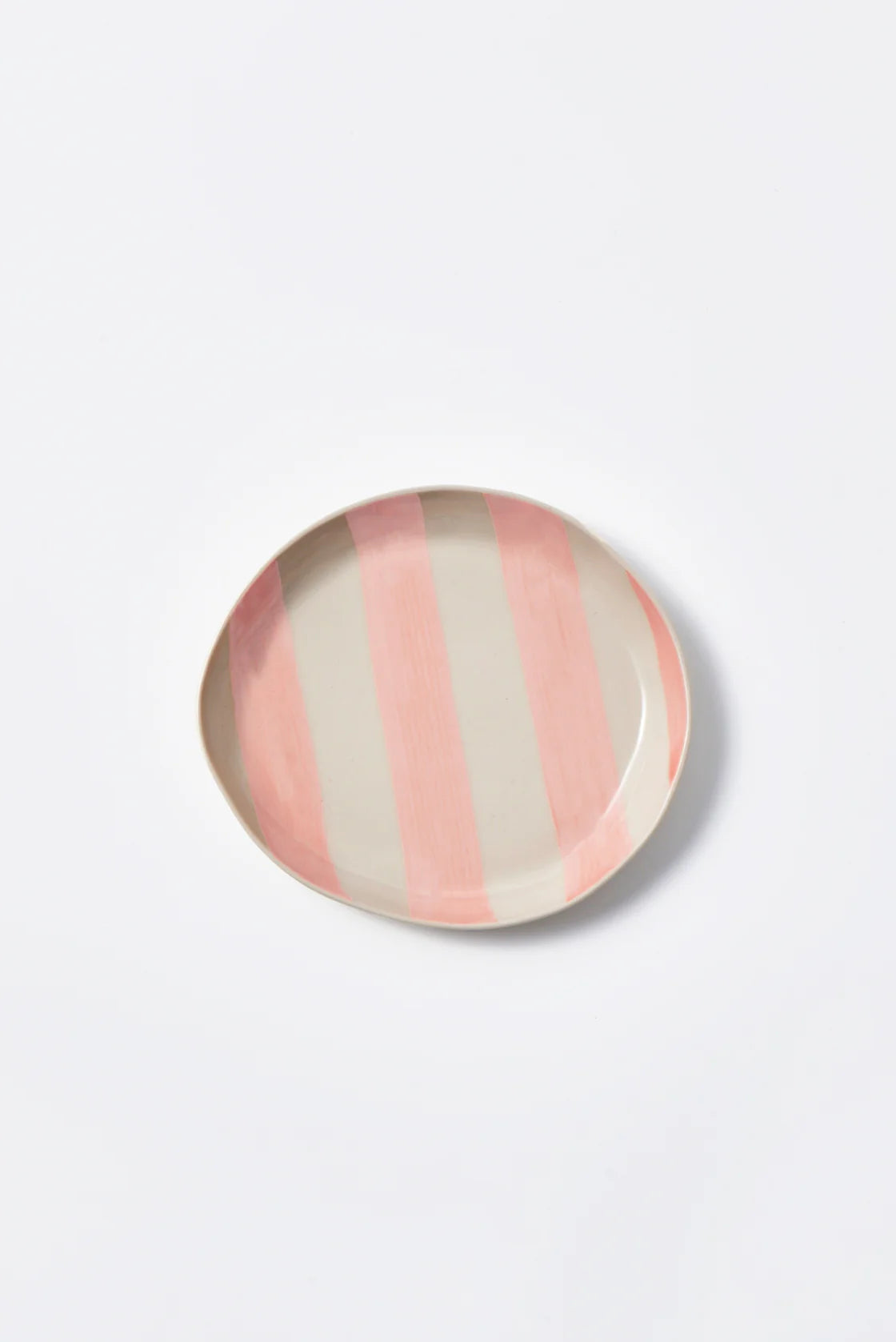 Cabana Stripe Plate- pink